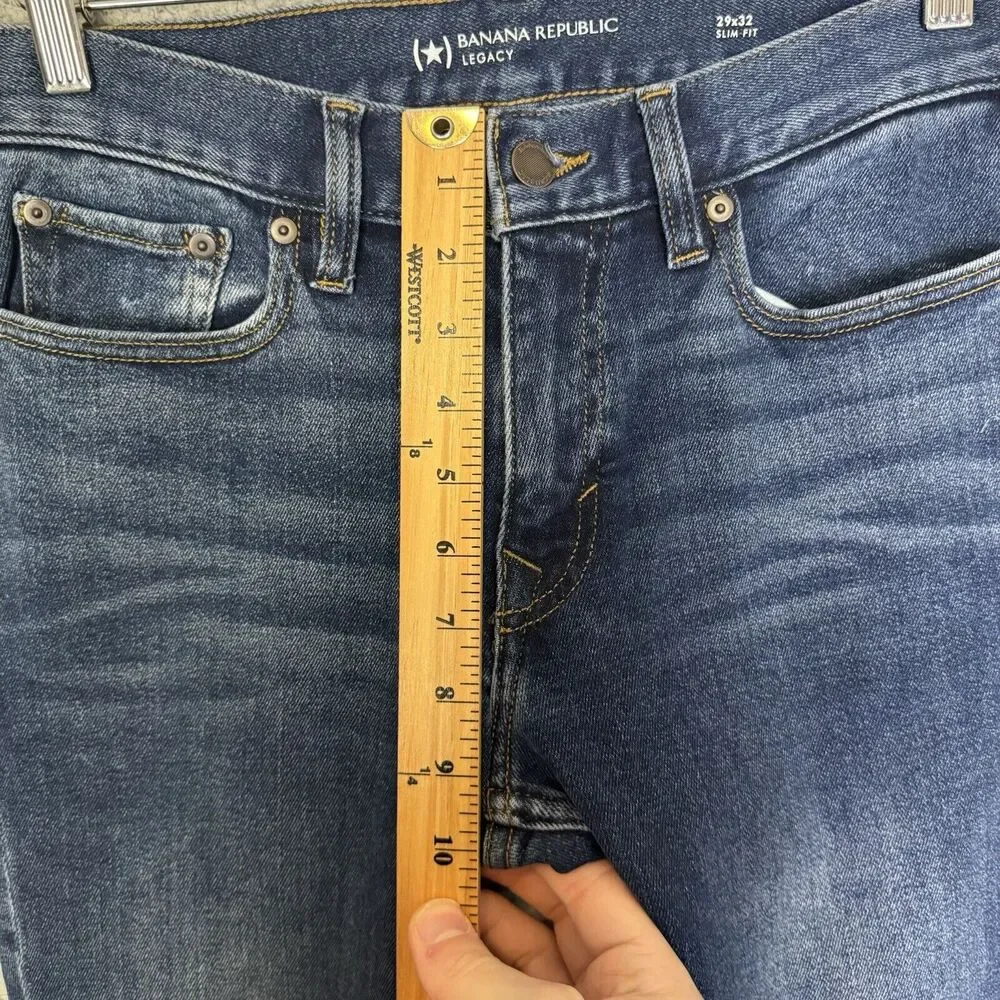 Banana Republic Legacy Jeans Mens 29x31 Blue Denim Straight‎ Leg Slim Fit